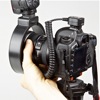Ray Flash Rotator flash bracket: lens controls are accessible, can be an issue with some lenses and large hands