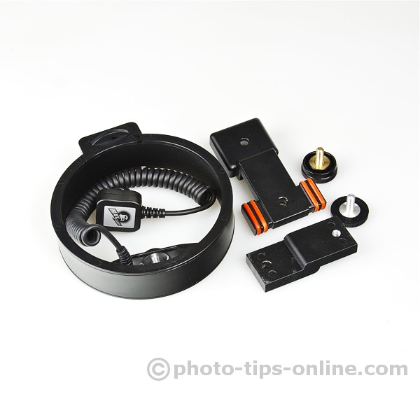 Ray Flash Rotator flash bracket: disassembled, takes less space when storing