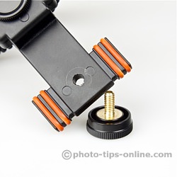 Ray Flash Rotator flash bracket: body mounting screw, does not stay with the bracket