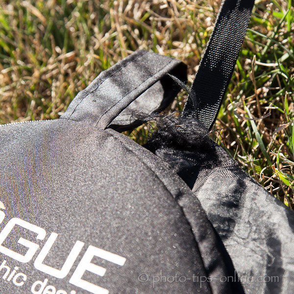Rogue 2-in-1 Collapsible Reflector: failed storage bag of a cheaper brand