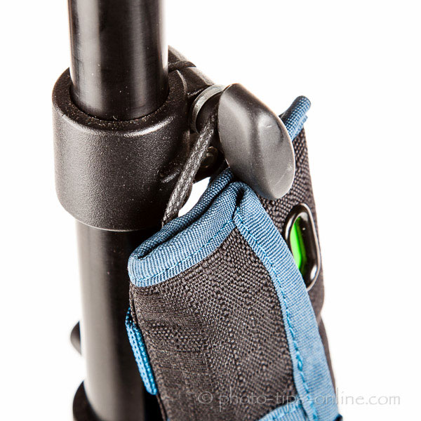 Rogue Indicator Battery Pouch: on a light stand, close up