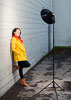 RoundFlash Beauty Dish: behind the scenes, full body portrait example, single light source