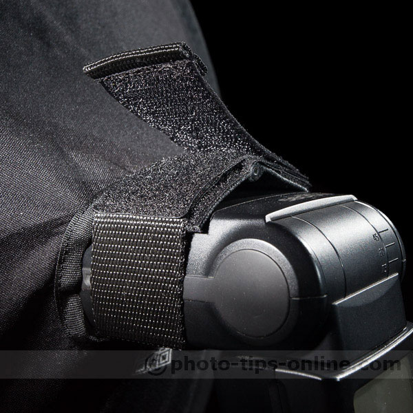 RoundFlash Beauty Dish: securing velcro strap