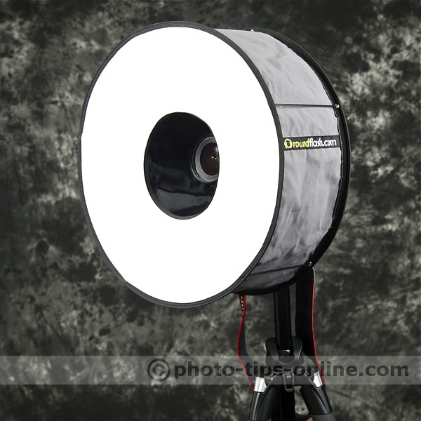 RoundFlash ring flash adapter: front angle view