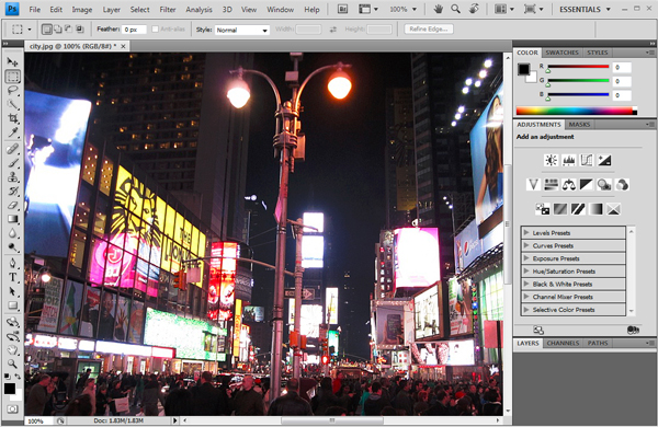 Adobe Photoshop: extremely powerful tools