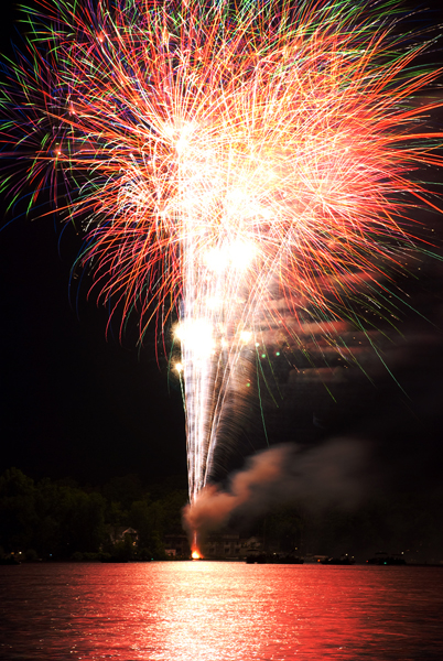 Fireworks photography tips: photo taken during the main show