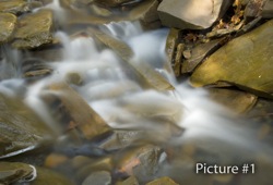 Moving Water Techniques: f/29, 8 second exposure, polarizer used, tripod mounted, zoom set to 44mm