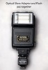 Off Camera Flash on a Budget: flash and optical slave adapter put together