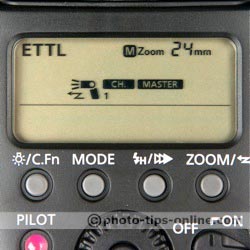 Canon Speedlite 580EX II flash: wireless master mode