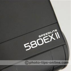 Canon Speedlite 580EX II flash: head logo